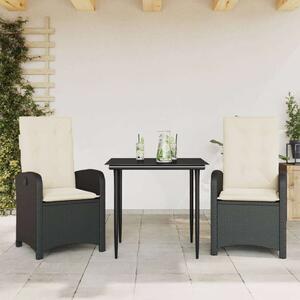 VidaXL Polyrattan Kerti Étkezőgarnitúra - 2 Szék + Asztal