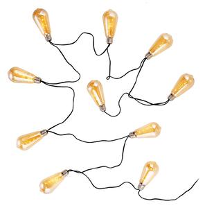 BULB LIGHTS égősor, villanykörte 10 égőveL, fali csatlakozóval