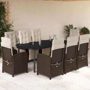 VidaXL Polyrattan Kerti Étkezőgarnitúra - 9 részes