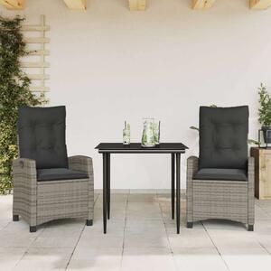 VidaXL Polyrattan Kerti Étkezőgarnitúra - 2 Foteles