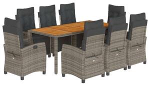 VidaXL Polyrattan Kerti Étkezőgarnitúra - 9 részes