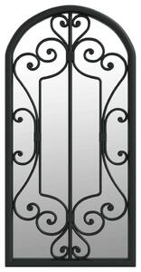 Antik Fekete Vas Fali Tükör - 70x30 cm
