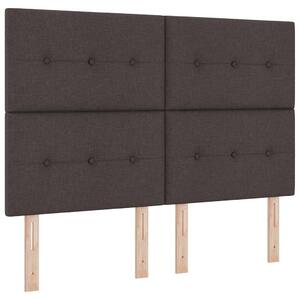 VidaXL LED ágytámla LED szalagokkal Sötét Barna 160 cm szövet