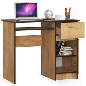 Íróasztal - Akord Furniture - 90 cm - kézműves tölgy