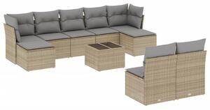 VidaXL Polyrattan Kerti Ülőgarnitúra - 10 részes - Bézs