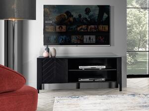 TV-állvány Mavtoru 107, Laminált forgácslap, 58x135x41cm, Fekete