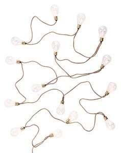 BULB LIGHTS égősor, villanykörte natúr zsinórral, fali csatlakozóval, 15 égő