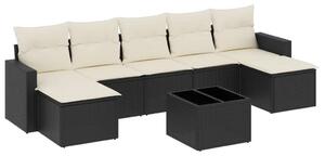 VidaXL Polyrattan Kerti Ülőgarnitúra - 8 részes - Fekete