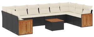 VidaXL Polyrattan Kerti Ülőgarnitúra - 11 részes