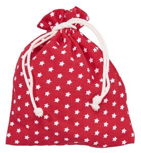 PACK-A-BAG zsák piros/fehér csillagos 14x18cm