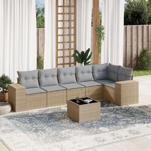 VidaXL Polyrattan Kerti Ülőgarnitúra - 7 részes - Bézs