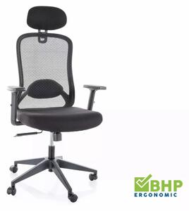 Q-050 Ergonomikus Hálós Forgószék Fejtámlával