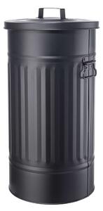 ZINC szemetesvödör/tárolóvödör, fekete 40 l
