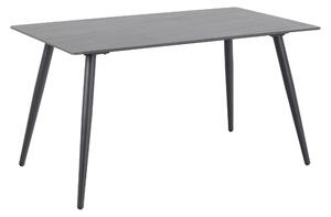 Asztal Norsica 588, 75x80cm, Fekete márvány, Fekete