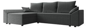 Sarokkanapé Memphis 130, Kárpit, 82x240x140cm, Szürke