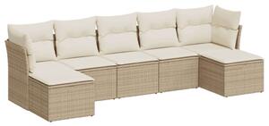 VidaXL Polyrattan Kerti Ülőgarnitúra - 7 részes - Bézs