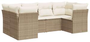 VidaXL Polyrattan Kerti Ülőgarnitúra - 6 részes - Bézs