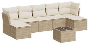 VidaXL Polyrattan Kerti Ülőgarnitúra - 8 részes - Bézs
