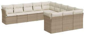VidaXL Polyrattan Kerti Ülőgarnitúra - 11 részes - Bézs