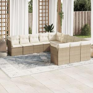 VidaXL Polyrattan Kerti Ülőgarnitúra - 11 részes - Bézs