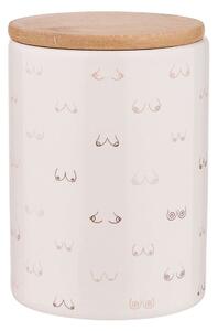 QUEEN IT tárolódoboz bambusz fedéllel 700ml, 'Boops'