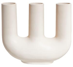 TRIPLE kerámia váza, bézs 26cm