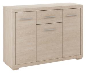Komód Fiomeri 103, Laminált forgácslap, 91x127x41cm, Santana tölgy
