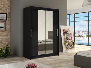 Gardróbszekrény Closico Pacron II, Laminált forgácslap, 200x120x58cm, Fekete
