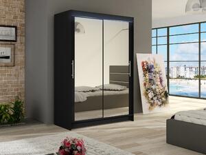 Gardróbszekrény Closico Pacron VII, Laminált forgácslap, 200x120x58cm, Fekete
