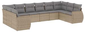 VidaXL Polyrattan Kerti Ülőgarnitúra - 10 részes - Bézs
