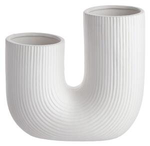 TUBE kerámia váza, fehér 22,5cm