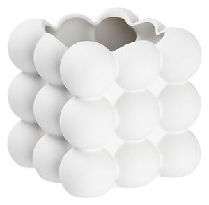 BUBBLE kaspó, fehér 12 cm