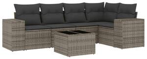 VidaXL Polyrattan Kerti Ülőgarnitúra - 6 részes - Szürke