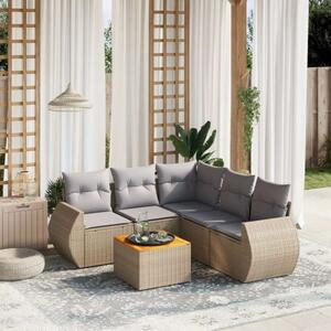 VidaXL Polyrattan Kerti Ülőgarnitúra - 6 részes - Bézs