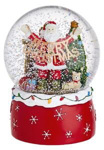X-MAS zenélő hógömb, 'Merry Christmas' Ø10cm