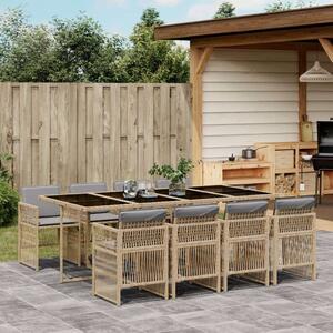 VidaXL Polyrattan Kerti Étkezőgarnitúra - 9 részes