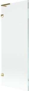 Mexen, Mexen Lunar L 1 szárnyú kádparaván 70 x 150 cm, átlátszó, arany - 897L-070-000-50-00