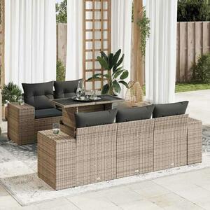 VidaXL Polyrattan Kerti Ülőgarnitúra - 6 részes - Szürke