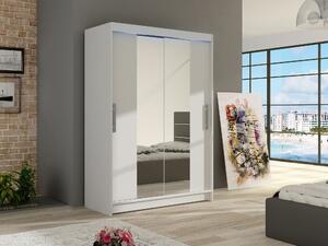 Gardróbszekrény Closico Pacron II, Laminált forgácslap, 200x120x58cm, Fehér
