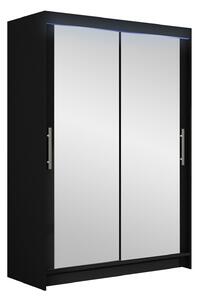 Gardróbszekrény Closico Pacron VII, Laminált forgácslap, 200x120x58cm, Fekete