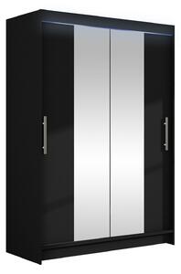 Gardróbszekrény Closico Pacron II, Laminált forgácslap, 200x120x58cm, Fekete