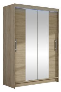 Gardróbszekrény Closico Pacron II, Laminált forgácslap, 200x120x58cm, Sonoma tölgy