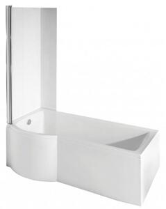Besco Inspiro fürdőkád paravánnal 150x70 cm baloldali fehér #WAI-150-NLE