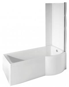 Besco Inspiro fürdőkád paravánnal 150x70 cm jobboldali fehér #WAI-150-NPR