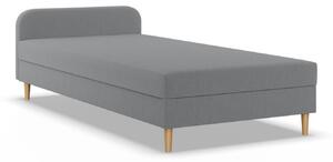 Kárpitozott CASPE ágy fejtámlával 80x200 cm rugós matraccal