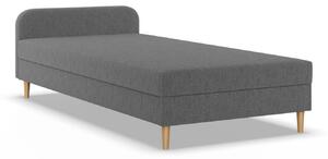 Kárpitozott CASPE ágy fejtámlával 80x200 cm rugós matraccal