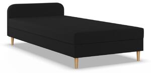 Kárpitozott CASPE ágy fejtámlával 80x200 cm rugós matraccal