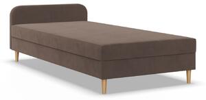 Kárpitozott CASPE ágy fejtámlával 80x200 cm rugós matraccal