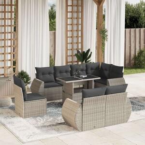 VidaXL Polyrattan Kerti Ülőgarnitúra - 9 részes szett