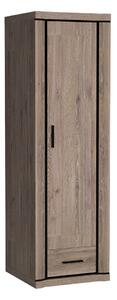 Gardróbszekrény Lorelie 117, Laminált forgácslap, 192x58x58cm, Triufel tölgy